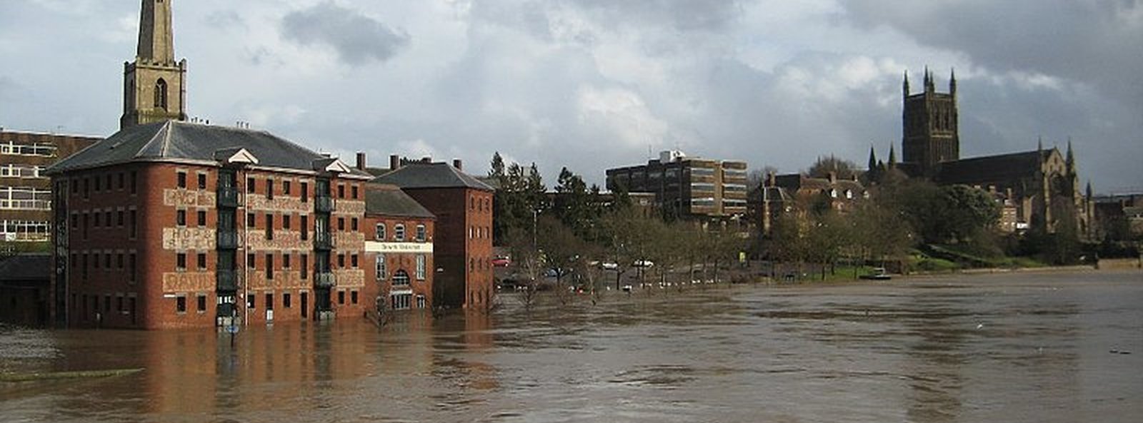 Flooded River Severn in Worcester